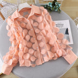 Flower Chiffon Gauzy Shirt