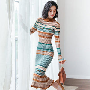 Knit Turtleneck Dress