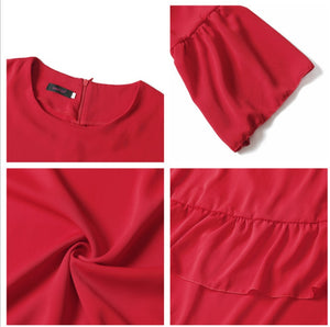 Ruffle Long Sleeved Dress