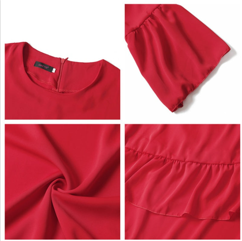 Ruffle Long Sleeved Dress