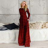 Plaid Long Sleeve Dress