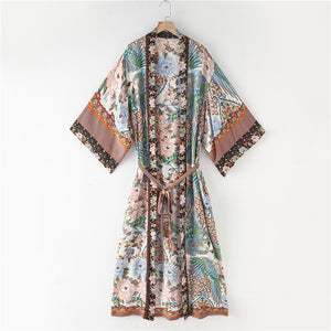 Bohemian Printed Kimono Robe