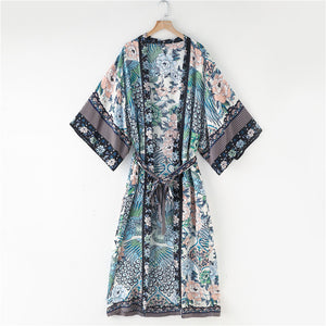 Bohemian Printed Kimono Robe