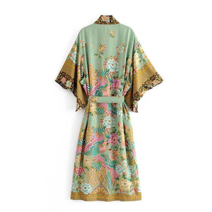 Bohemian Printed Kimono Robe