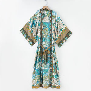 Bohemian Printed Kimono Robe