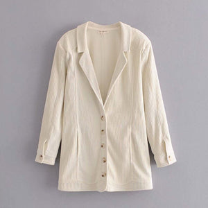 Suit Collar breasted Long Sleeve Blazer Jackets dress