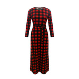 Plaid Long Sleeve Dress