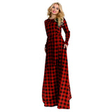 Plaid Long Sleeve Dress