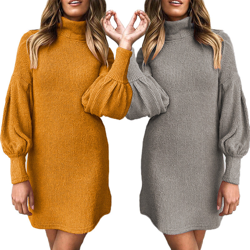 Long-sleeved hip dress