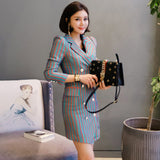 Women's professional blazer striped dress