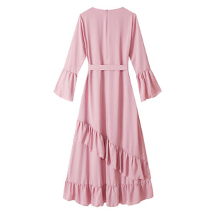 Ruffle Long Sleeved Dress