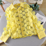 Flower Chiffon Gauzy Shirt