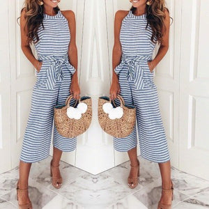 Sleeveless Long Rompers