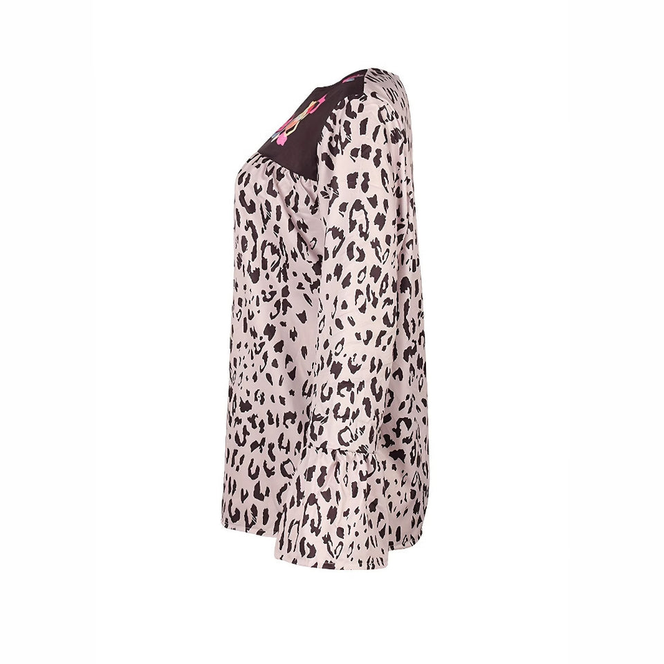 V-neck Long-sleeved Chiffon Top