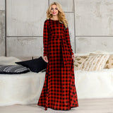 Plaid Long Sleeve Dress