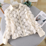 Flower Chiffon Gauzy Shirt