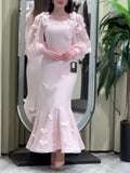 Elegant Embellished Fishtail Dress