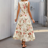 V-neck Floral Lace Dress