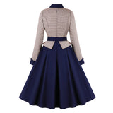 Houndstooth Patchwork Retro Dress
