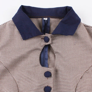 Houndstooth Patchwork Retro Dress