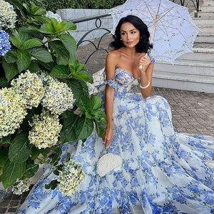 Off-shoulder Elegant Evening Dress