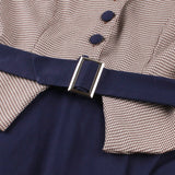 Houndstooth Patchwork Retro Dress
