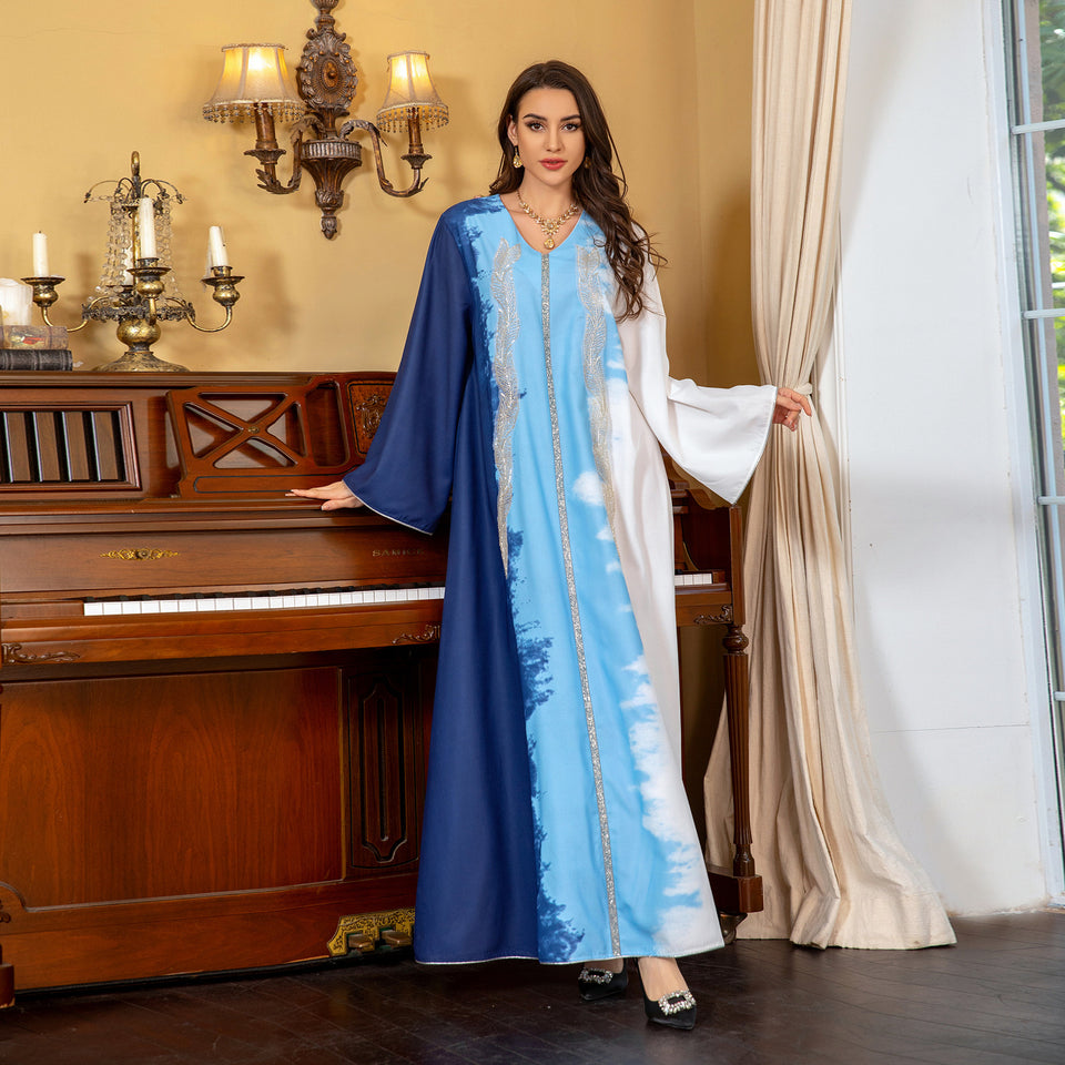 Elegant Tie-Dye Kaftan
