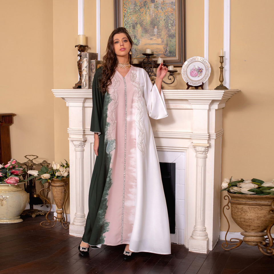 Elegant Tie-Dye Kaftan