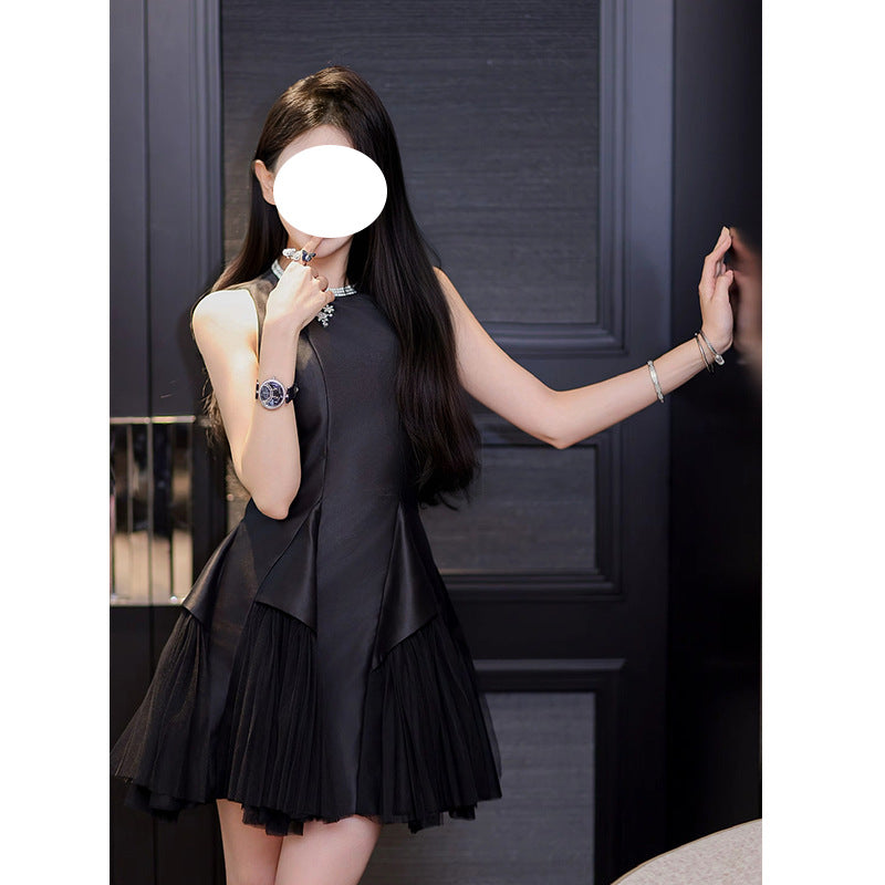 Puff Mesh Pearlescent Dress