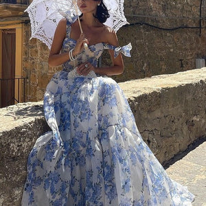 Off-shoulder Elegant Evening Dress