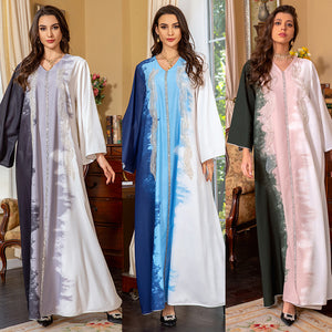 Elegant Tie-Dye Kaftan