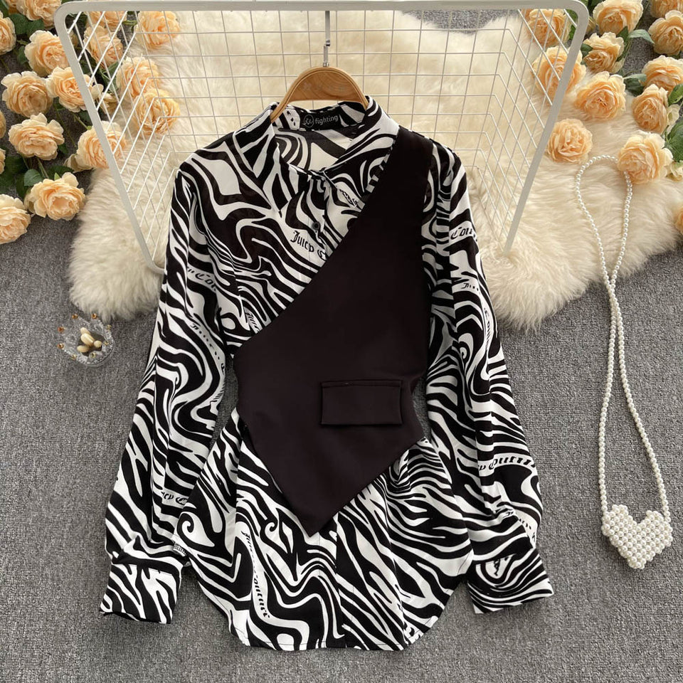 Long Sleeve Top Striped Shirt