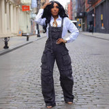 Women's Fashion Loose Denim Jumpsuit