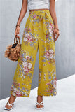 Printed Tie Casual Wide Leg Trousers