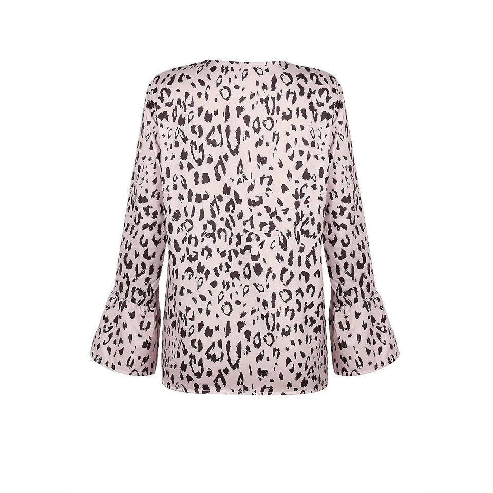 V-neck Long-sleeved Chiffon Top