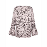 V-neck Long-sleeved Chiffon Top