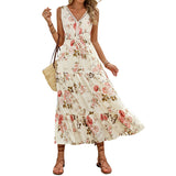 V-neck Floral Lace Dress