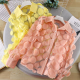 Flower Chiffon Gauzy Shirt